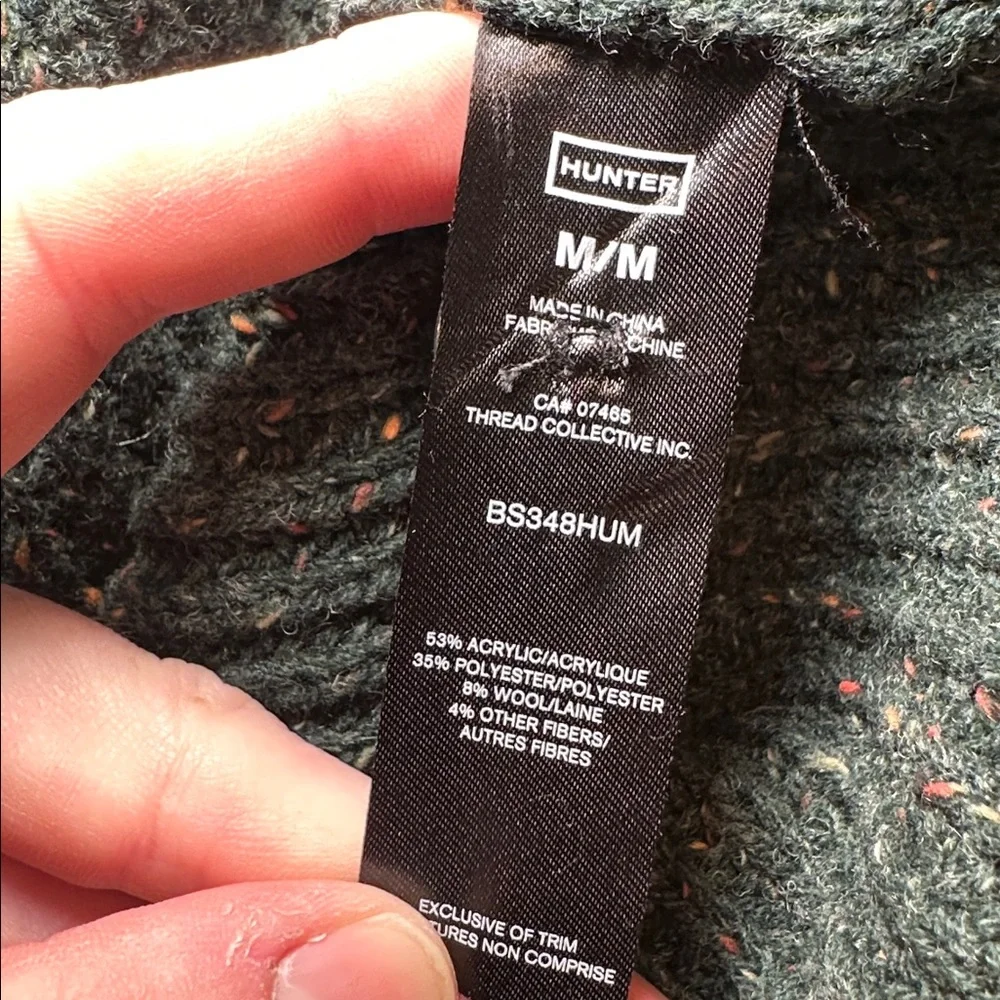 Hunter Shawl Collar Hunter Green Cardigan Sweater - Medium - Picture 7 of 7